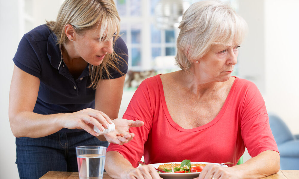 Parent with late-stage dementia not eating.